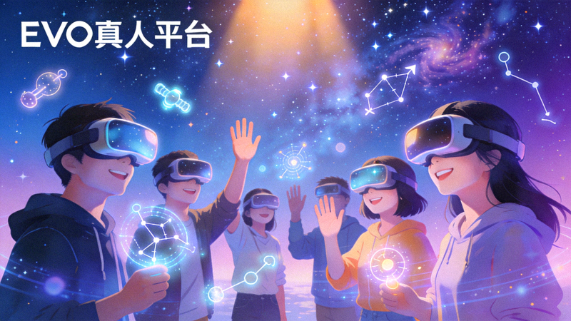 EVO真人平台用户沉浸式VR社交体验场景 - 多人在虚拟星空下互动